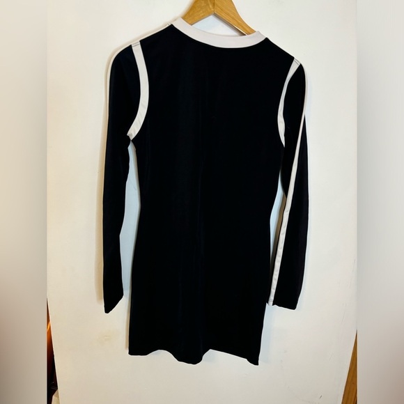 Michael Michael Kors Black Zip Front Tennis Style Dress White Stripes - Picture 10 of 10